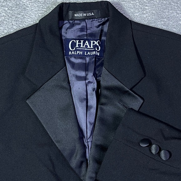 Chaps Ralph Lauren Other - Chaps Ralph Lauren Men's Black Wool Formal Tuxedo Blazer Coat Made in USA Career